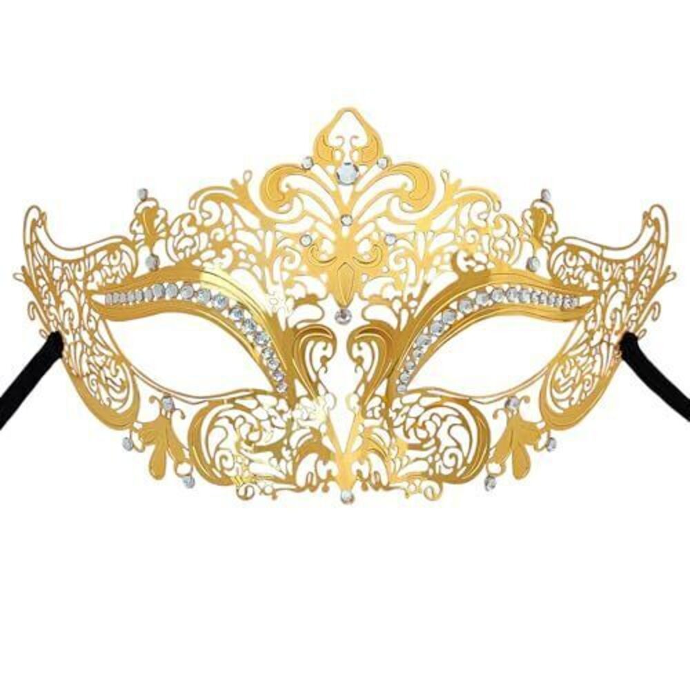 7211 Masquerade Mask , Metal Masks with Sparkling Rhinestones, Venetian